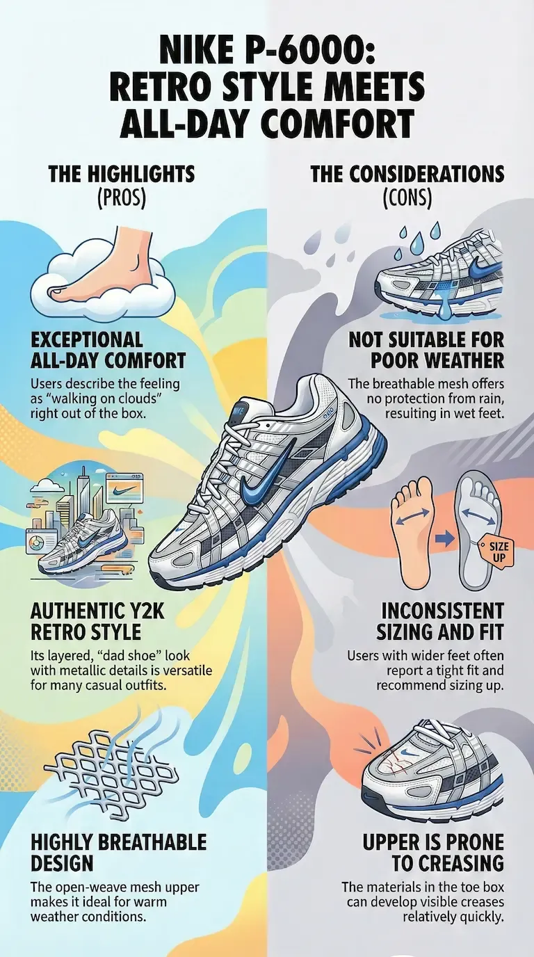 Nike P-6000 infographic detailing its retro 