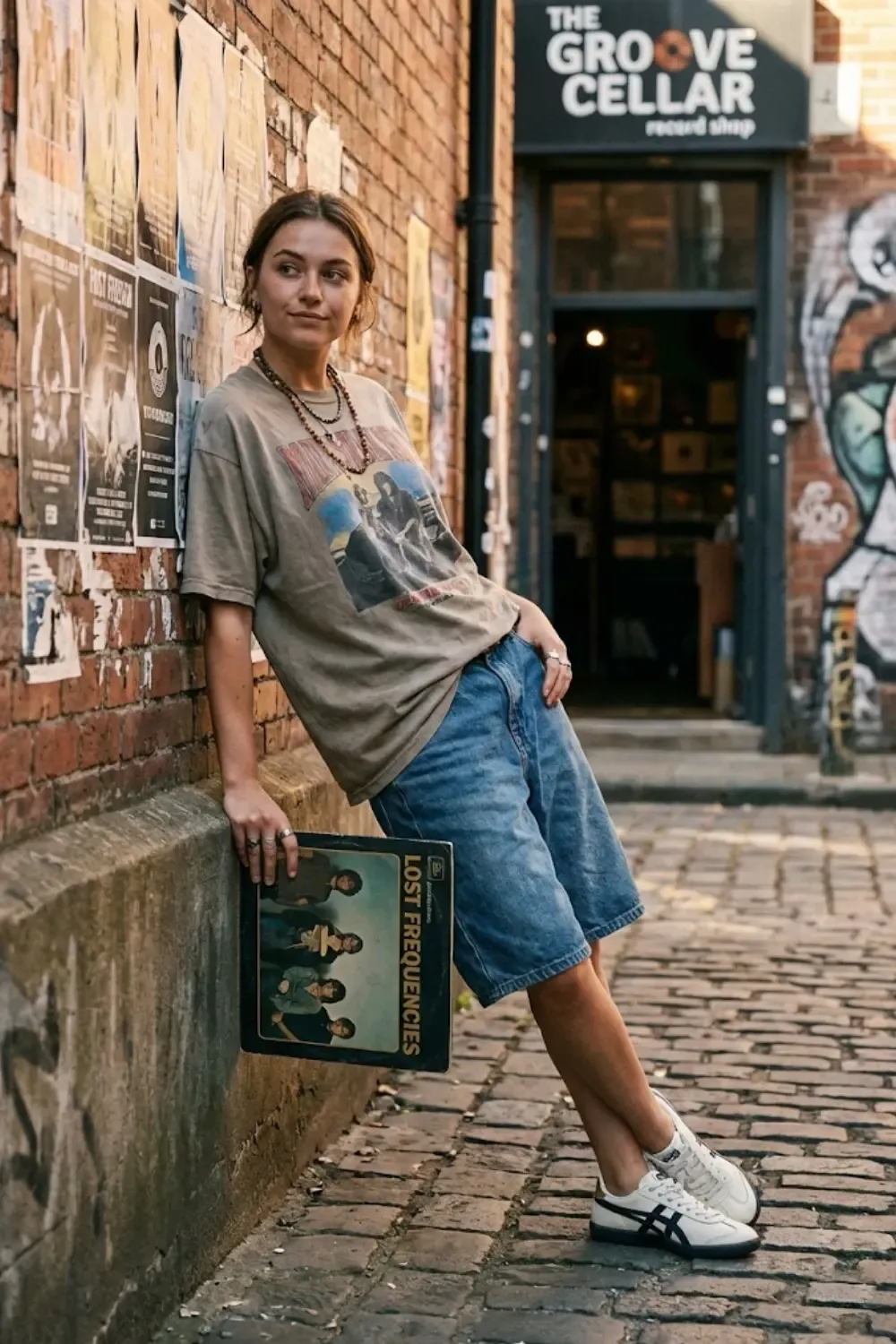 A woman embodying the 'Indie Spirit' and 'Trend Contrarian' archetype, known for seeking out the 'deep cuts' of fashion.